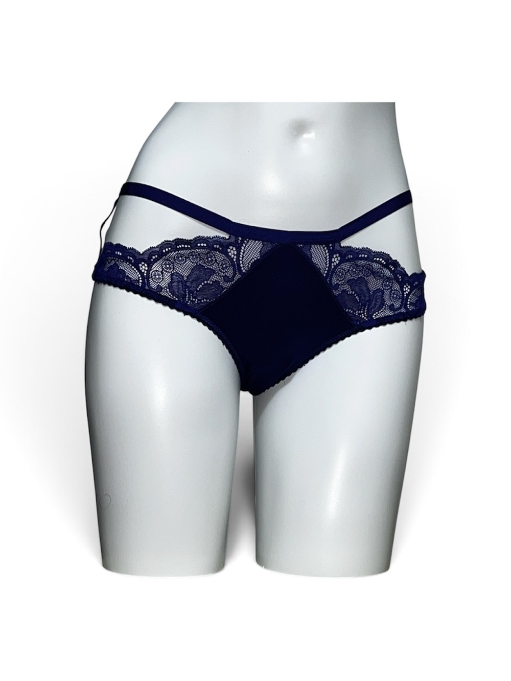 Navy blue Victoria's Secret  Lace Strappy Bikini Panty sz S/P